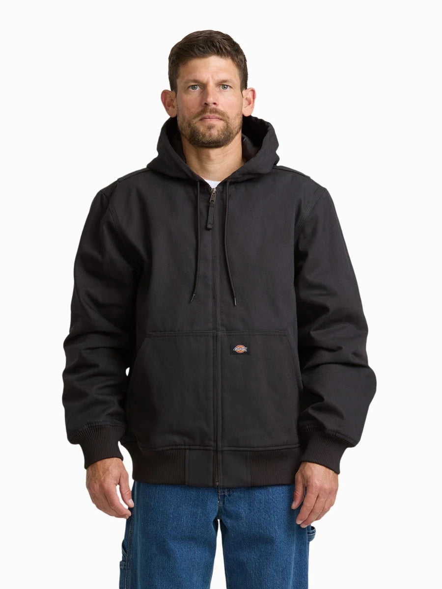 Dickies Hooded Duck Bomber Jacket in Black - Goodnews Skateshop