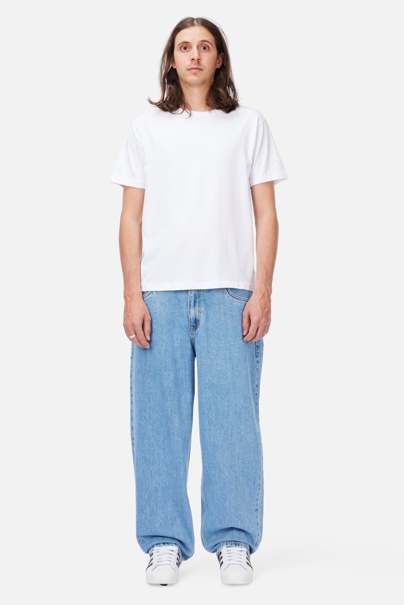 Dime Baggy Denim Pants in Premium Blue Washed - Goodnews Skateshop