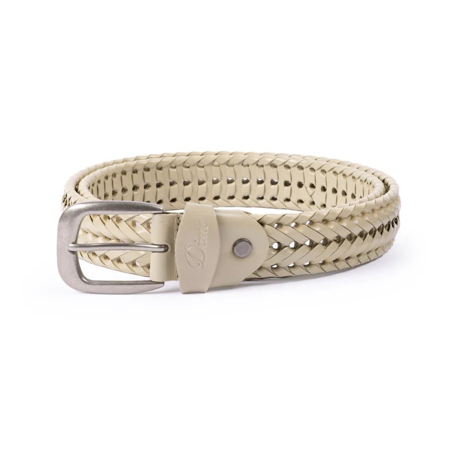 Dime Braided Leather Belt in Tan - Goodnews Skateshop