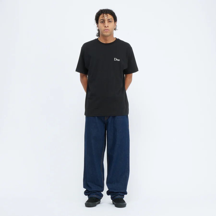 Dime Classic Small Logo T-Shirt in Black - Goodnews Skateshop