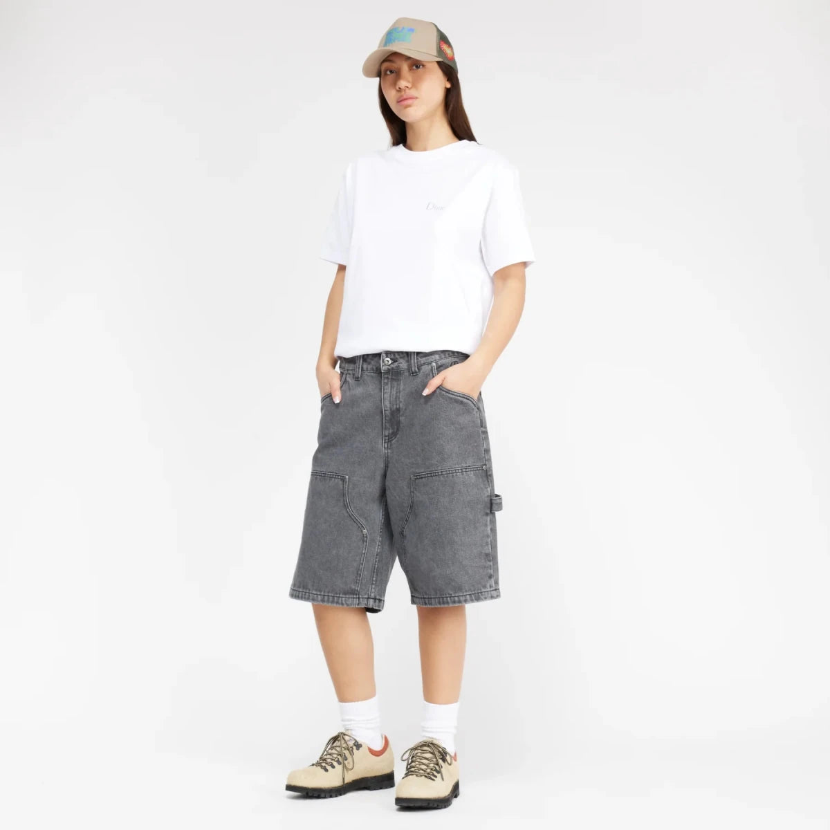 Dime Classic Small Logo T-Shirt in White - Goodnews Skateshop