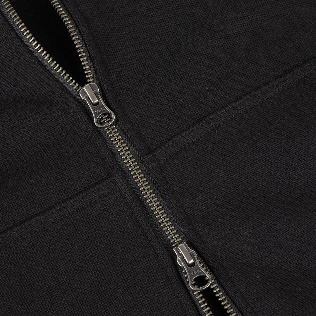 Dime Classic Small Logo Zip Hoodie in Black - Goodnews Skateshop