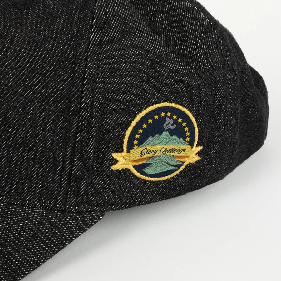 Dime Cursive D Full Fit Cap in Black Denim - Goodnews Skateshop
