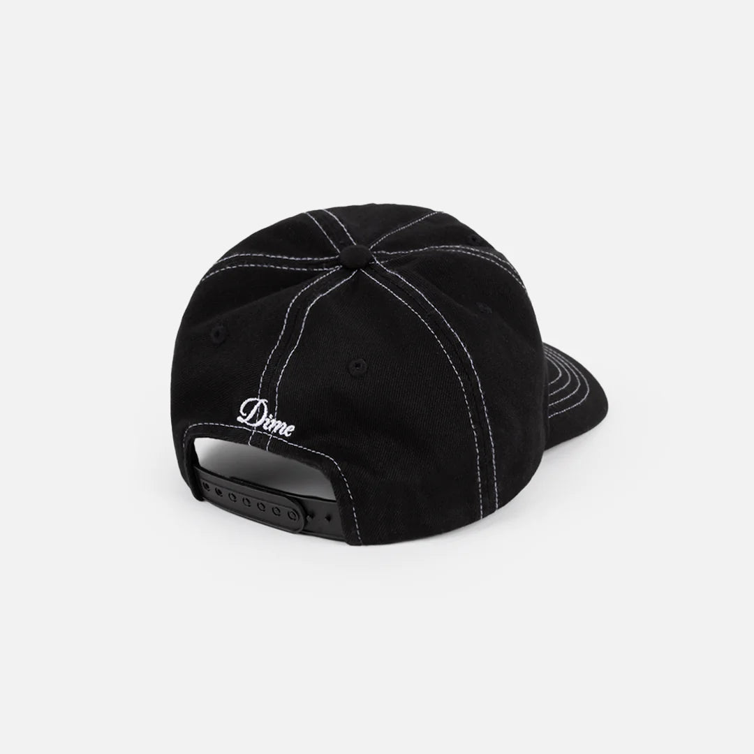 Dime Cursive Denim Worker Cap in Black Washed - Goodnews Skateshop