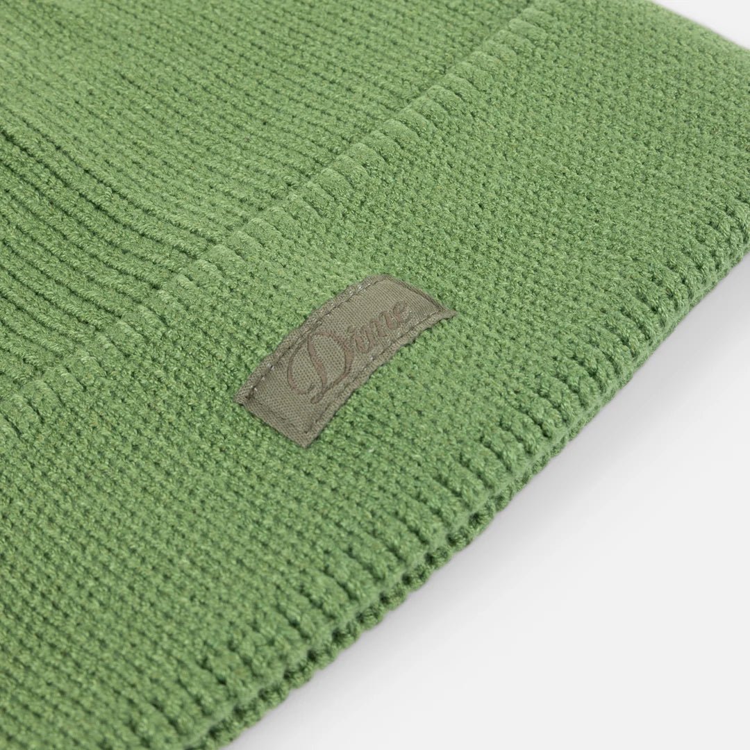 Dime Cursive Rib Beanie in Khaki Green - Goodnews Skateshop