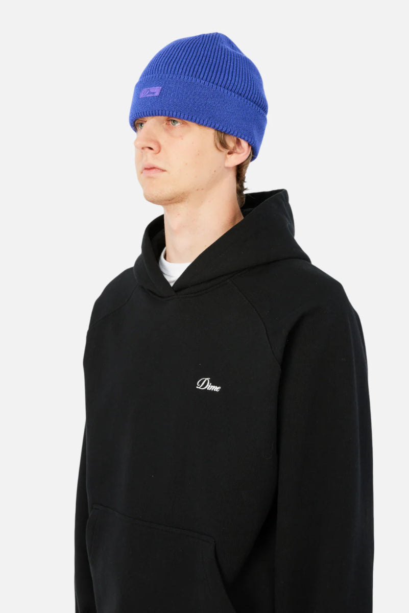 Dime Cursive Rib Beanie in Purple - Goodnews Skateshop