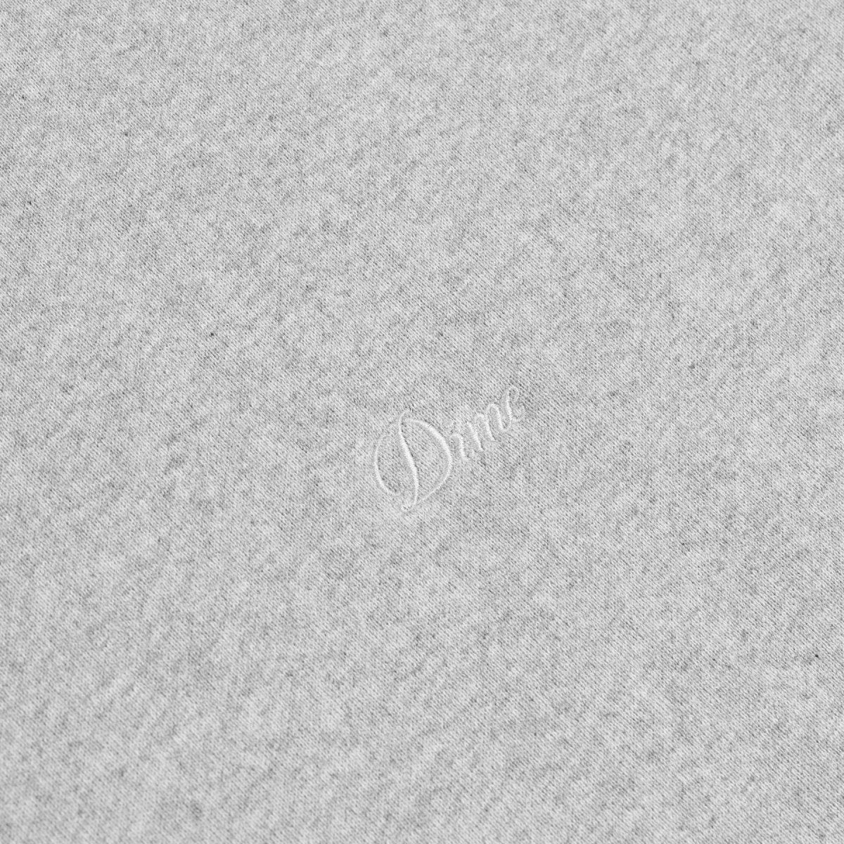 Dime Cursive Small Logo Crewneck in Heather Gray - Goodnews Skateshop