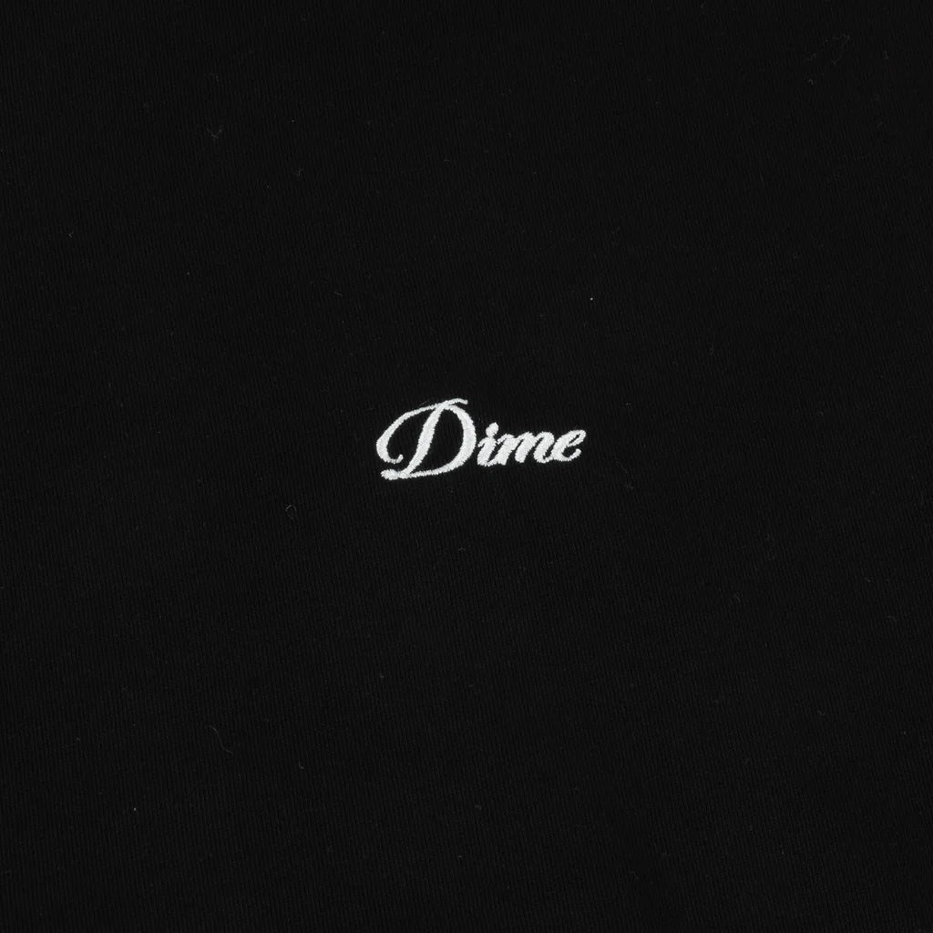 Dime Cursive Small Logo T-shirt in Black - Goodnews Skateshop
