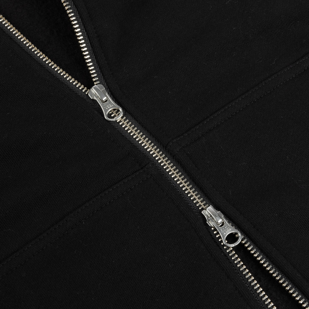 Dime Cursive Small Logo Zip Hoodie in Black - Goodnews Skateshop