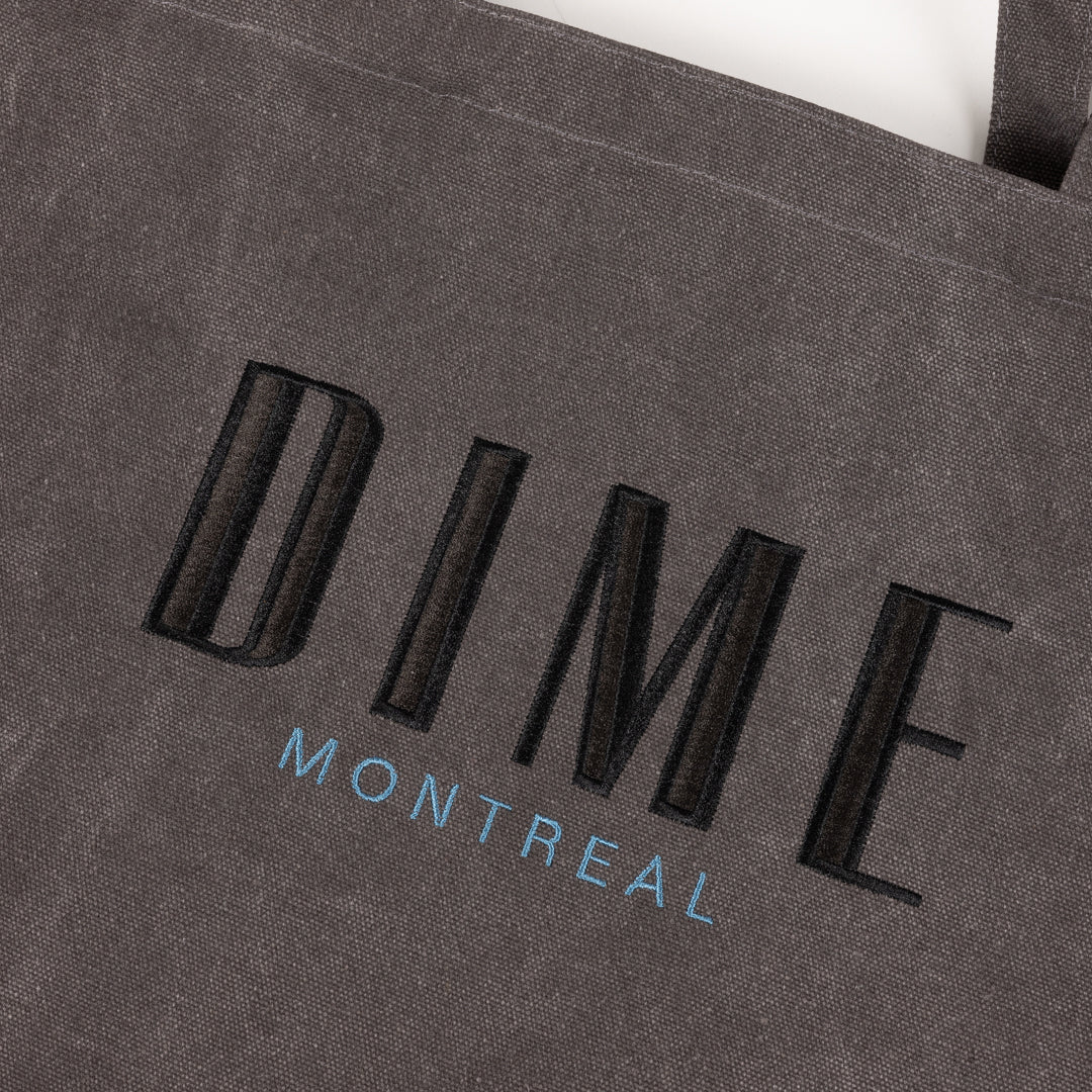 Dime Montreal Tote Bag in Charcoal - Goodnews Skateshop