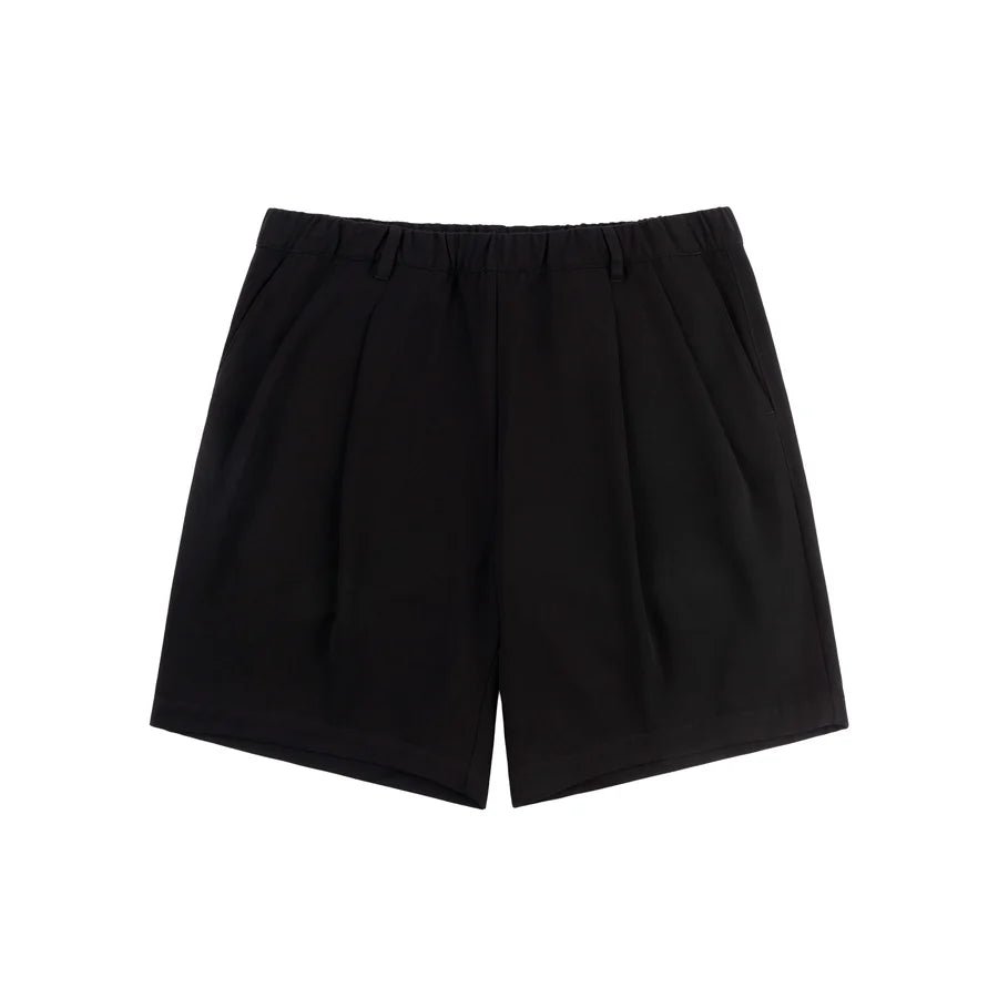 Dime Pleated Twill Shorts in Black - Goodnews Skateshop