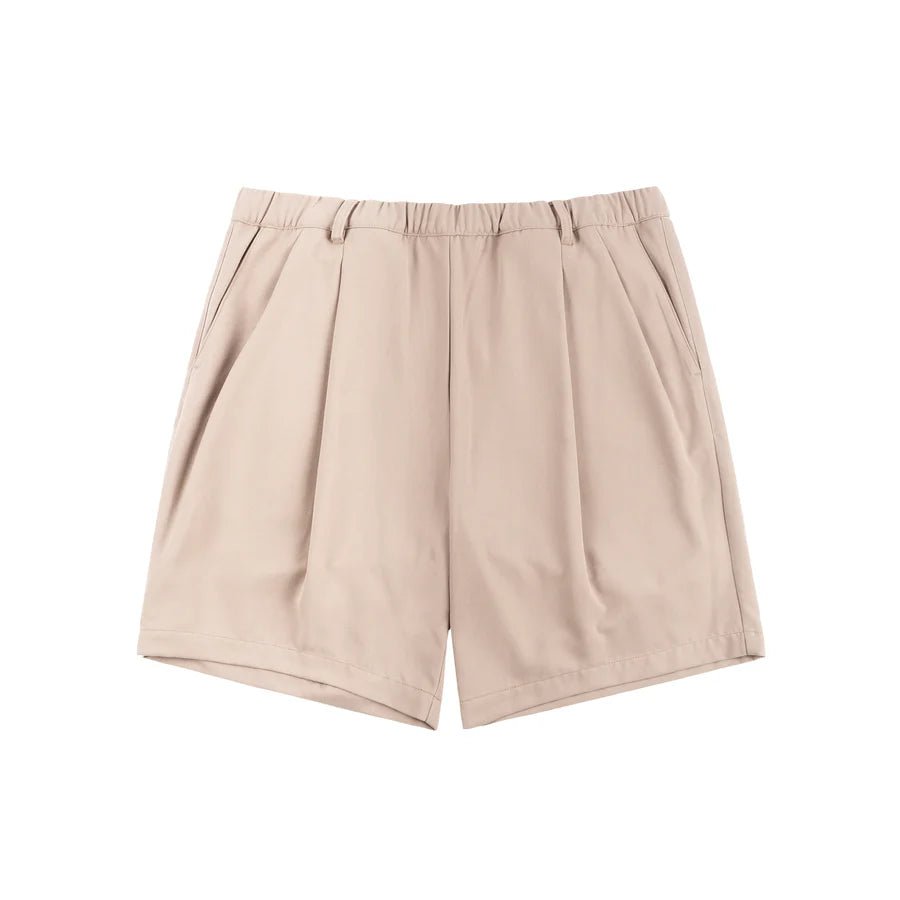 Dime Pleated Twill Shorts in Tan - Goodnews Skateshop