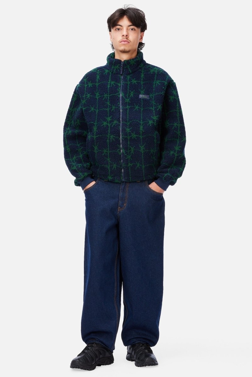 Dime Polar Fleece Sherpa Zip in Navy - Goodnews Skateshop