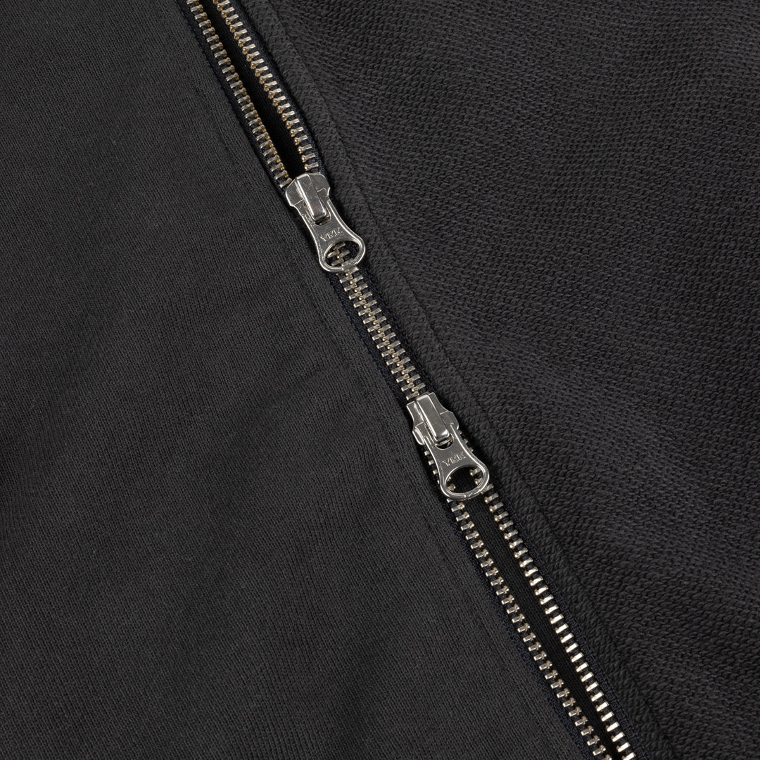 Dime Reverse French Terry Zip Hoodie in Vintage Black - Goodnews Skateshop