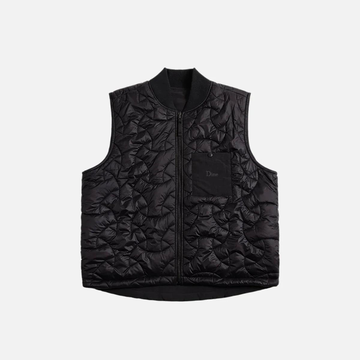 Dime Reversible Vest in Black - Goodnews Skateshop