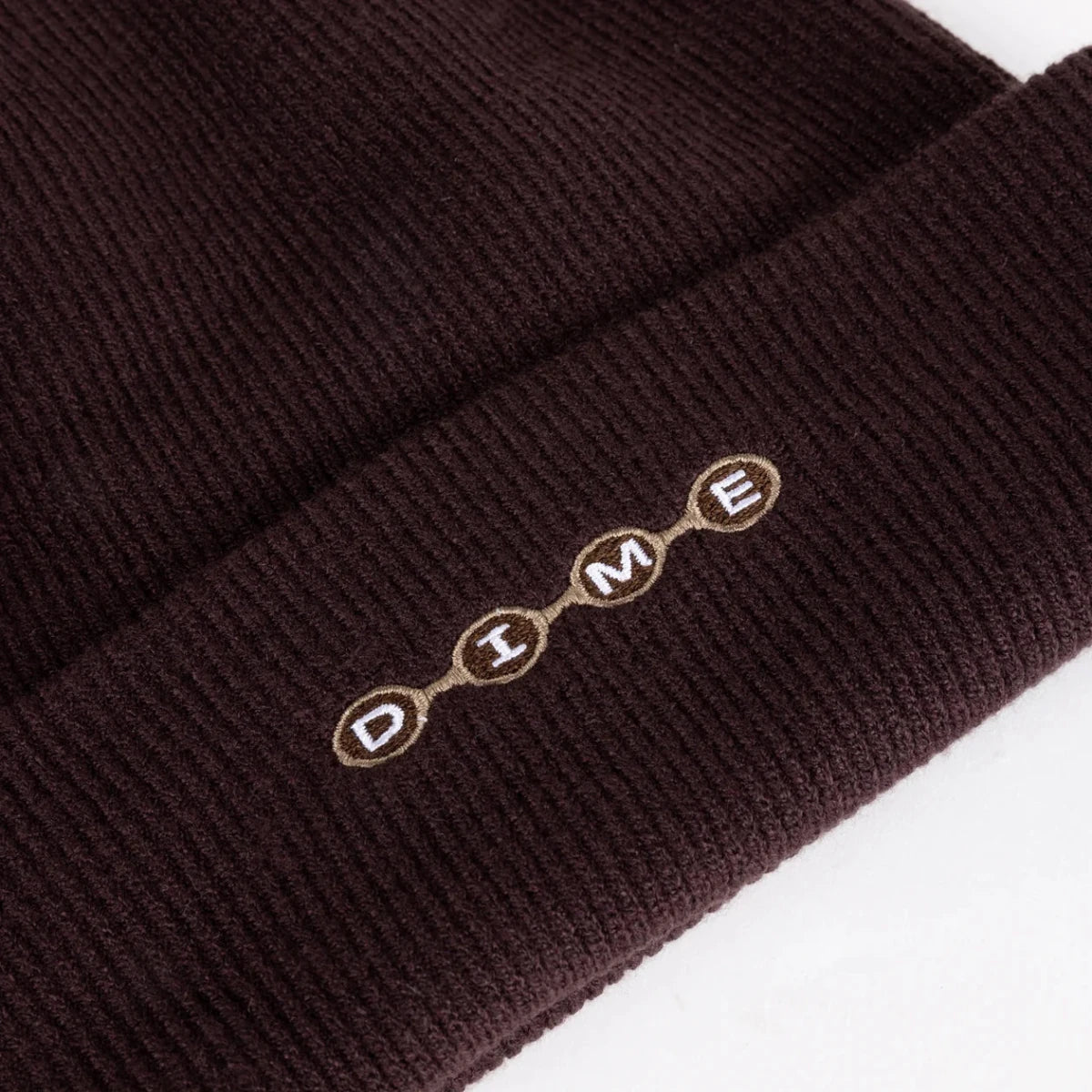 Dime Space Fold Beanie in Dark Brown - Goodnews Skateshop