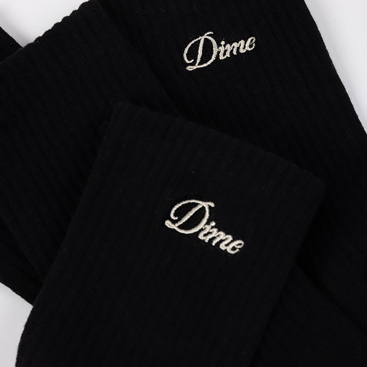 Dime Two Pack Long Socks in Black - Goodnews Skateshop