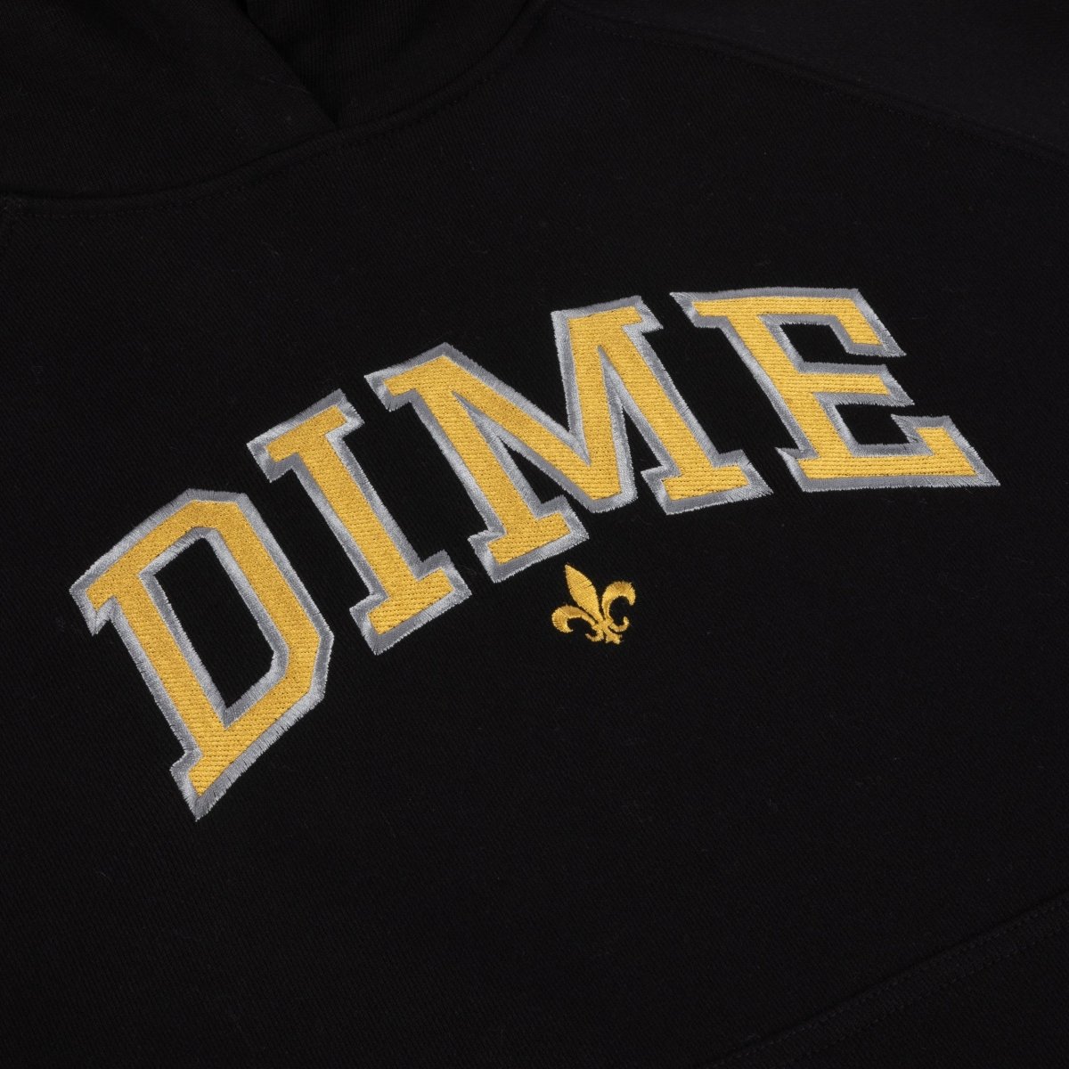 Dime Varsity Hoodie in Black - Goodnews Skateshop