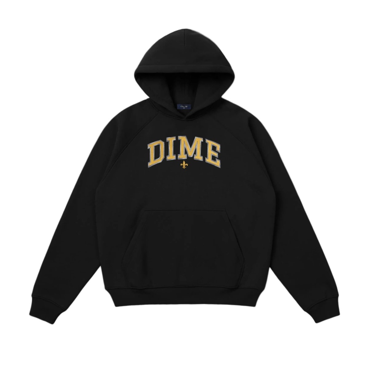 Dime Varsity Hoodie in Black - Goodnews Skateshop