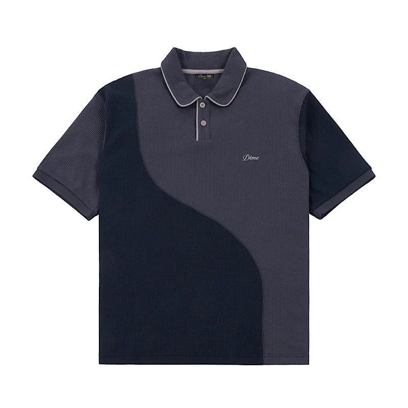 Dime Waffle Polo in Indigo - Goodnews Skateshop