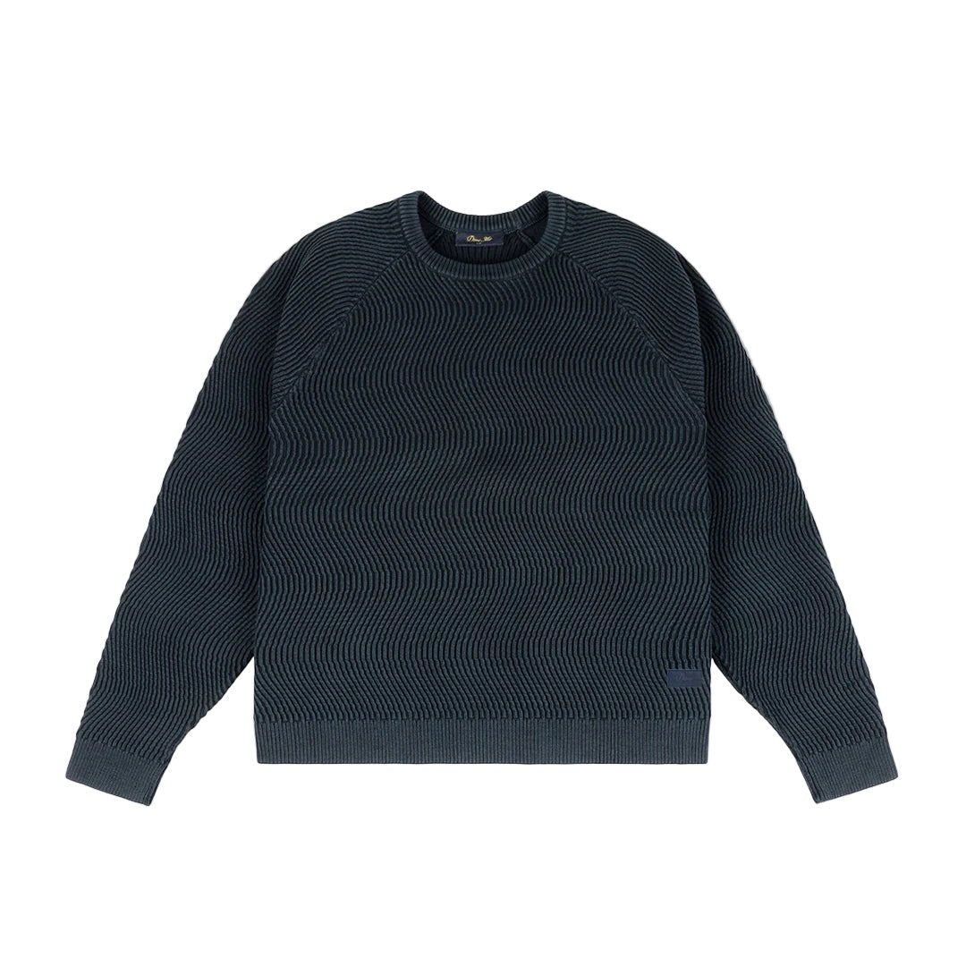 Dime Wave Knit Sweater in Navy - Goodnews Skateshop