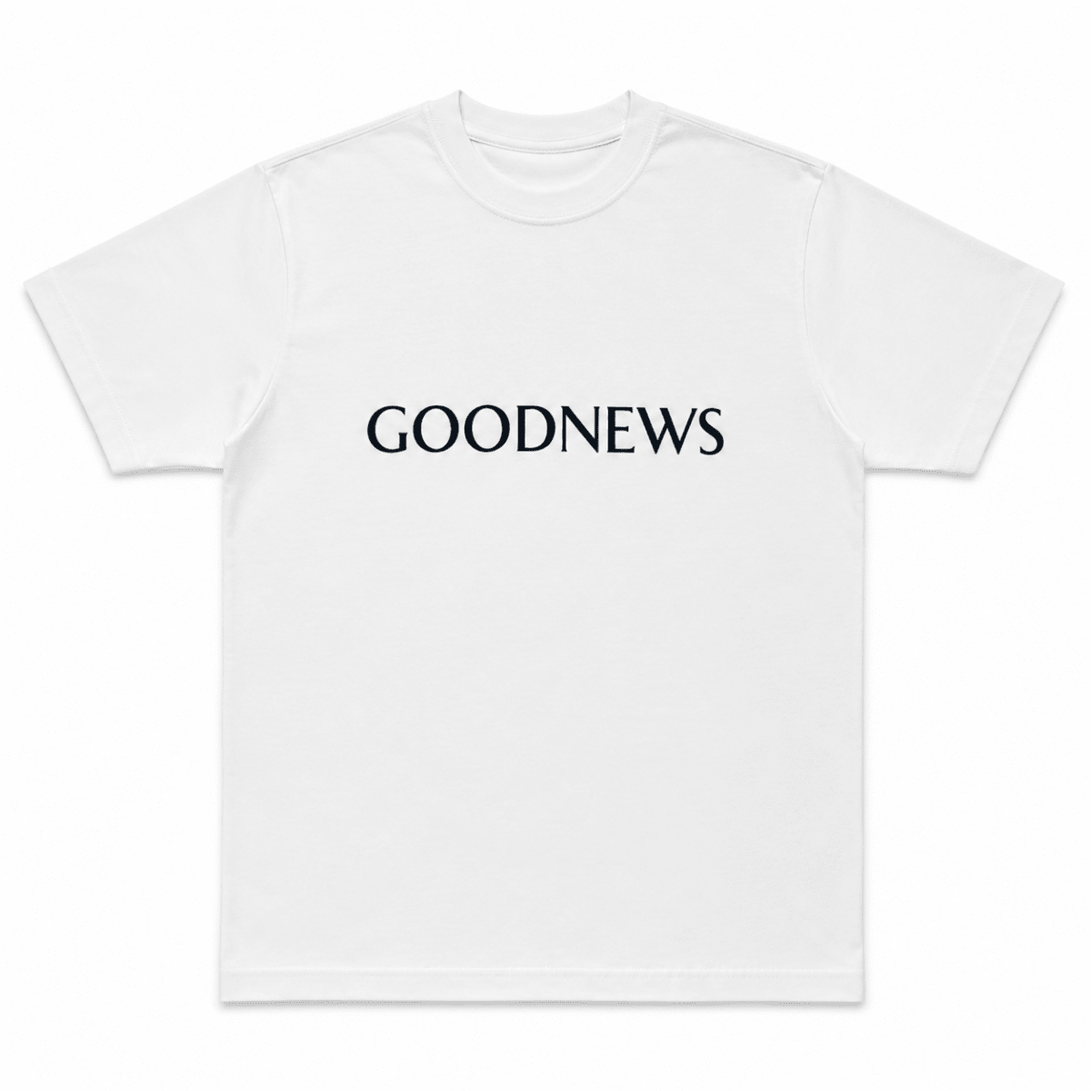 Goodnews Premium Crew T-Shirt in White - Goodnews Skateshop