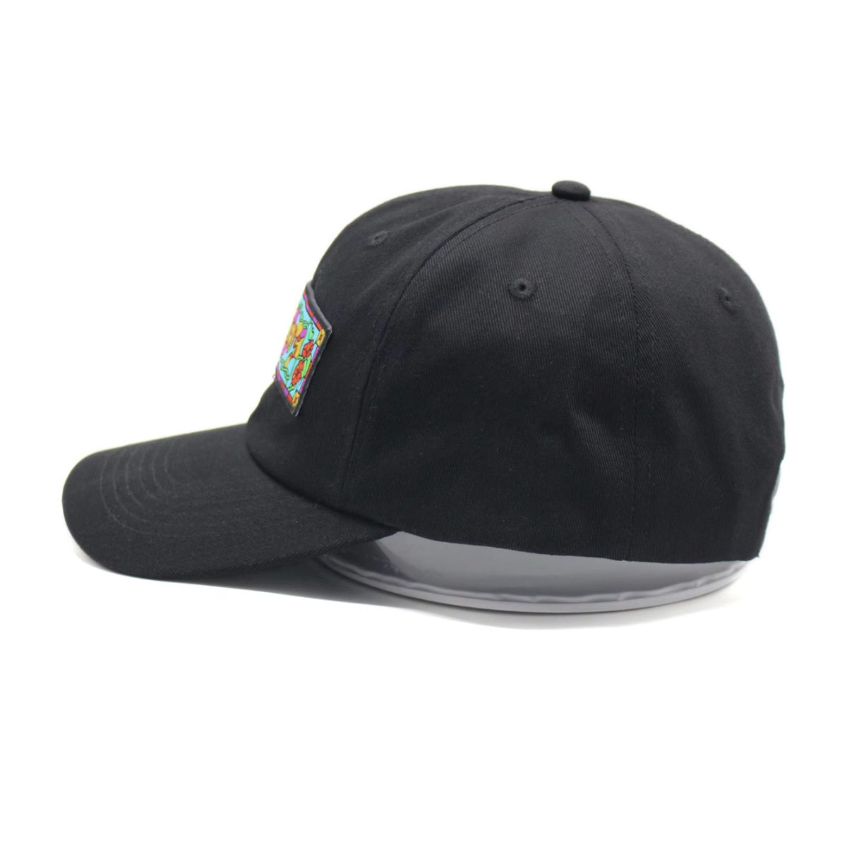 Goodnews Stainglass 6 Panel Cap in Black - Goodnews Skateshop