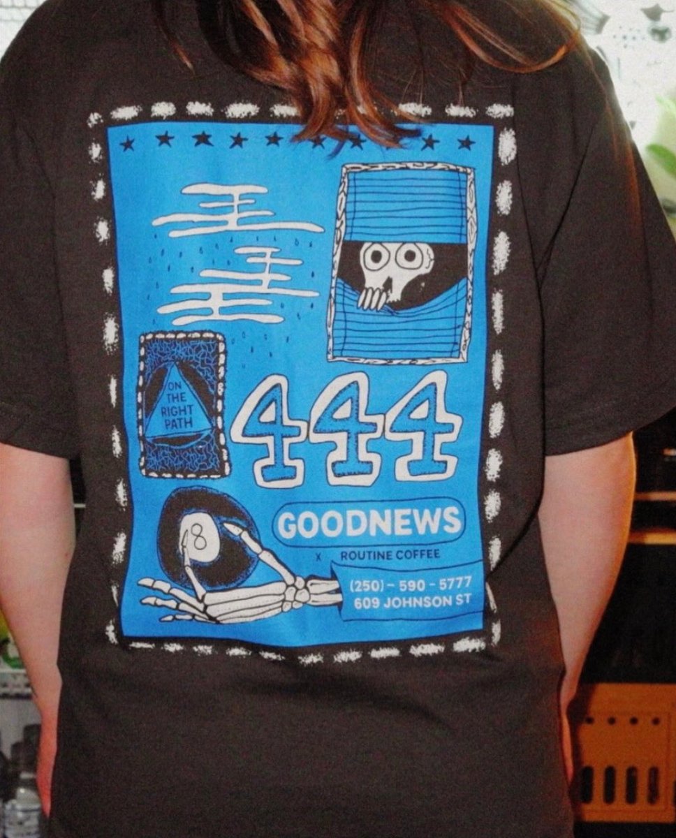 Goodnews X Routine Premium T-Shirt in Black - Goodnews Skateshop