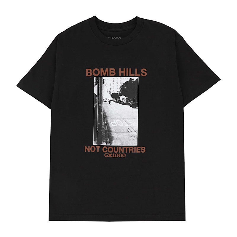 GX1000 Bomb Hills T-Shirt in Black/Brown - Goodnews Skateshop