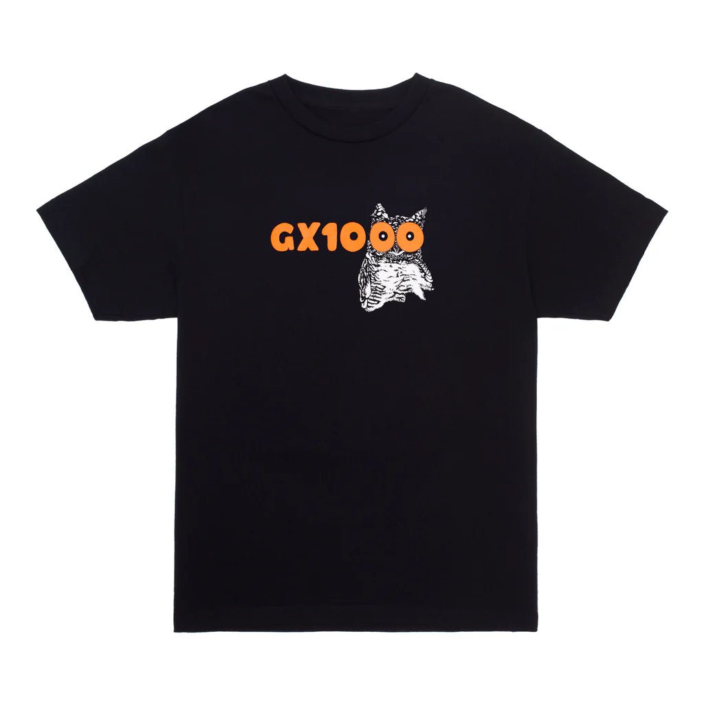 GX1000 Owl T-Shirt in Black - Goodnews Skateshop