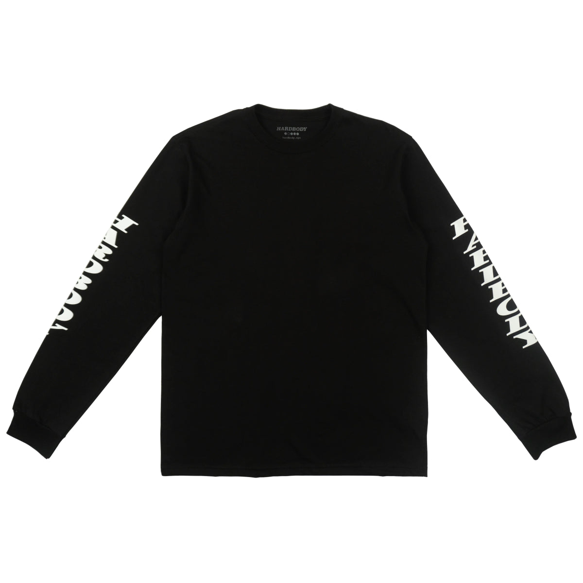 Hardbody Stacked Logo Longsleeve T-Shirt in Black - Goodnews Skateshop