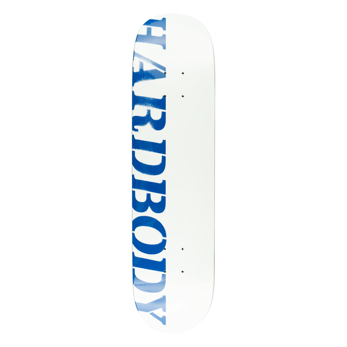 Hardbody White/Blue Stencil Logo Deck 8.5 - Goodnews Skateshop