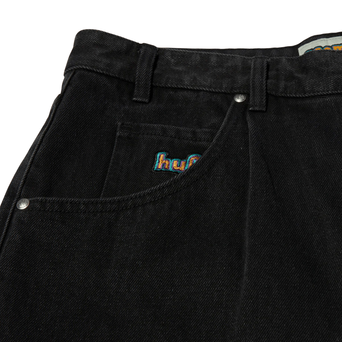 HUF Cromer Short in Washed Black - Goodnews Skateshop