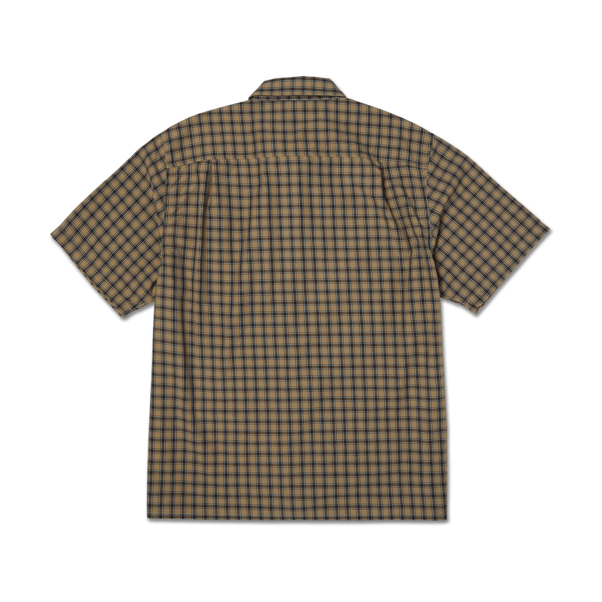 HUF Stretch Micro Plaid Shirt in Clay - Goodnews Skateshop