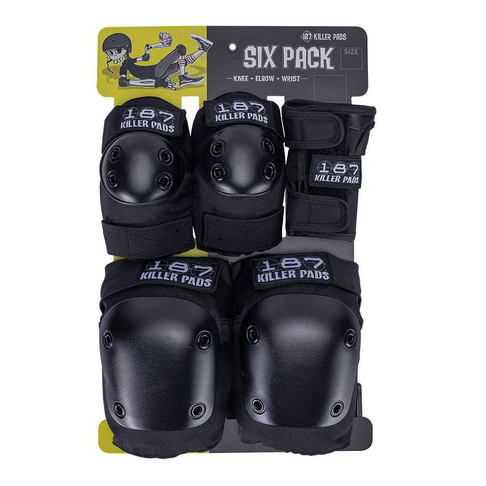 187 Killer Pads Kids Six Pack Pad Set S/M in Black