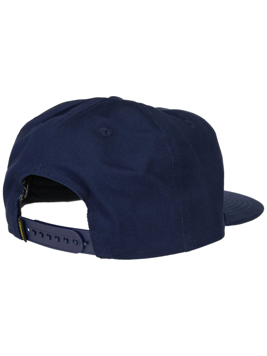 Krooekd Sweatpants Redux Snapback Hat in Navy - Goodnews Skateshop