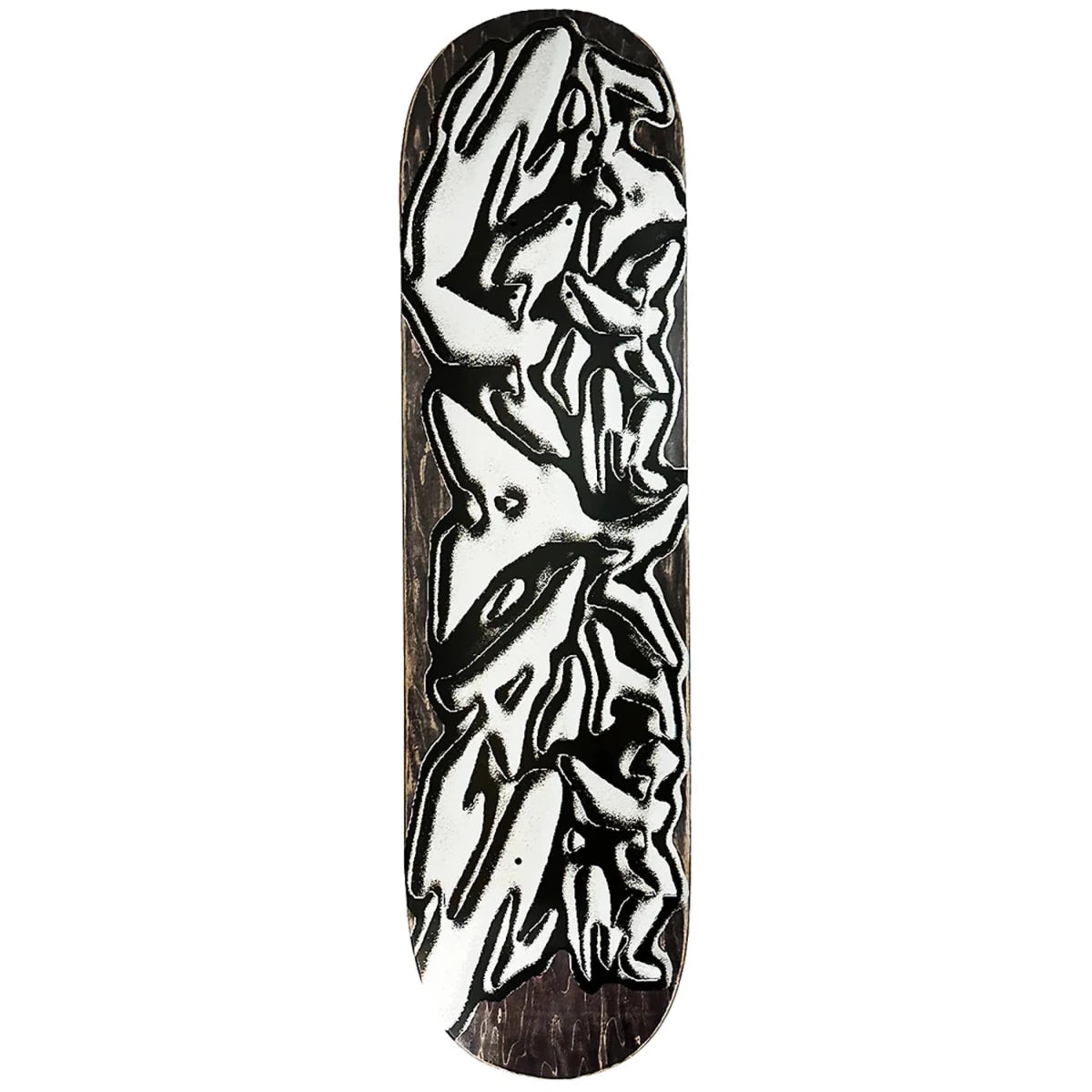 Late Nite Stars Liquid Metal Logo Deck 8.25 - Goodnews Skateshop