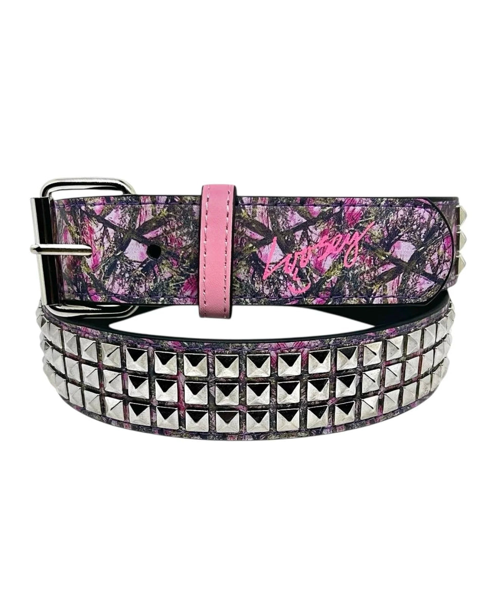 Loosey Camo Stud Belt in Pink - Goodnews Skateshop