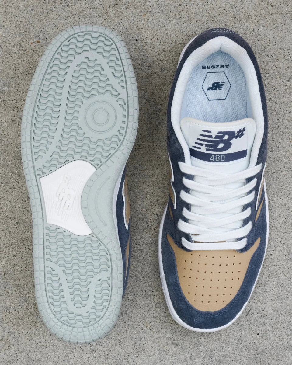 New Balance Numeric 480 in Grey/Beige - Goodnews Skateshop