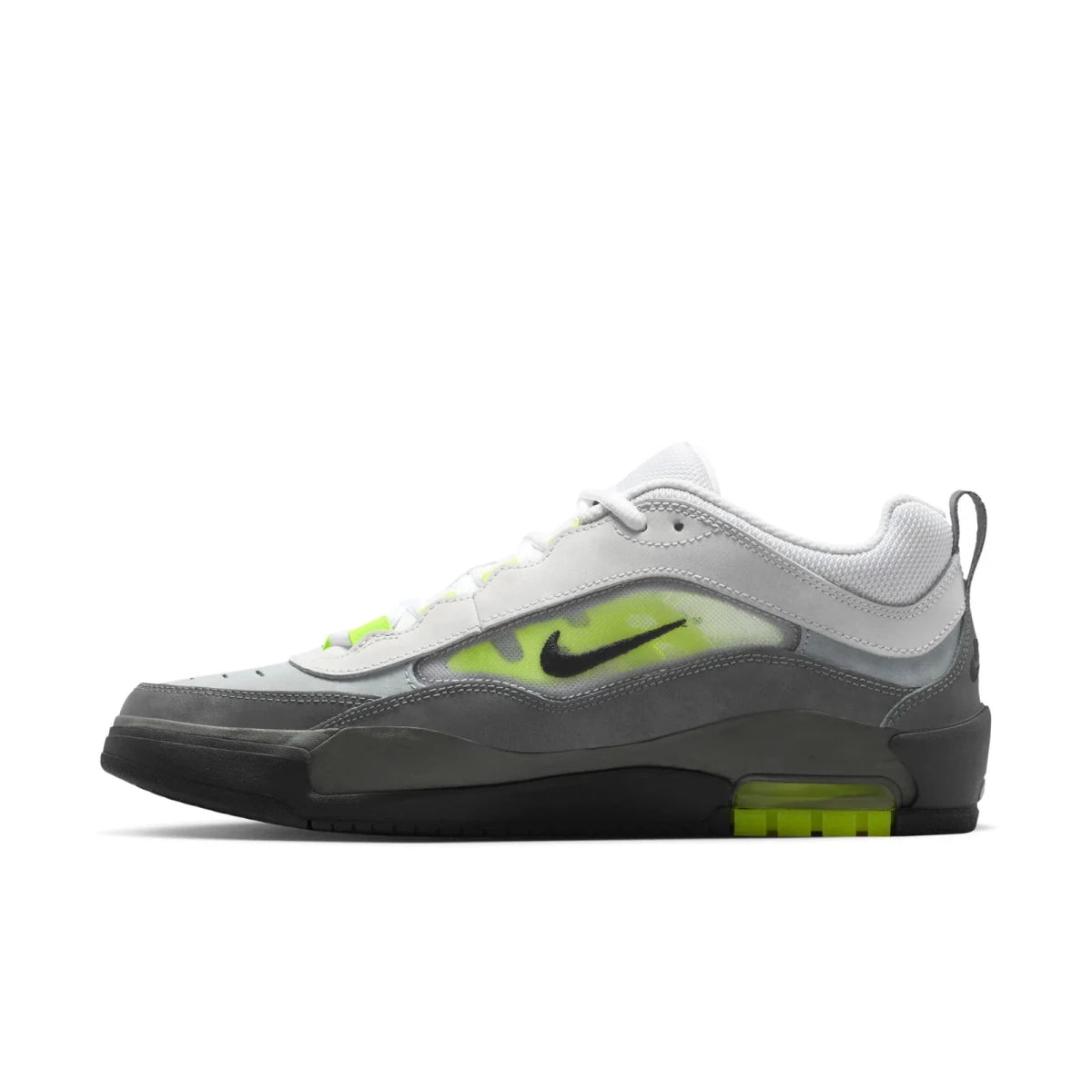 Nike SB Air Max Ishod in Black/Neon Yellow - Anthracite - Light Graphite - Goodnews Skateshop