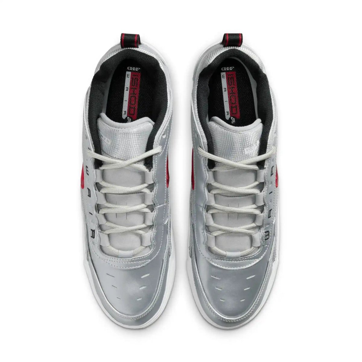 Nike SB Air Max Ishod PRM in Metallic Silver/Varsity Red - Goodnews Skateshop