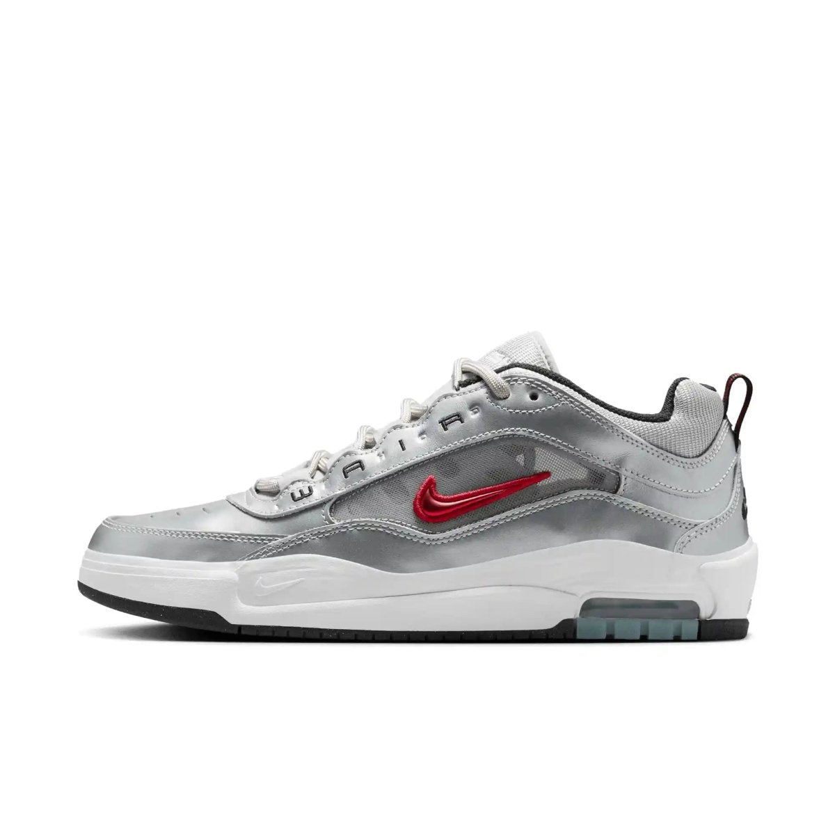 Nike SB Air Max Ishod PRM in Metallic Silver/Varsity Red - Goodnews Skateshop