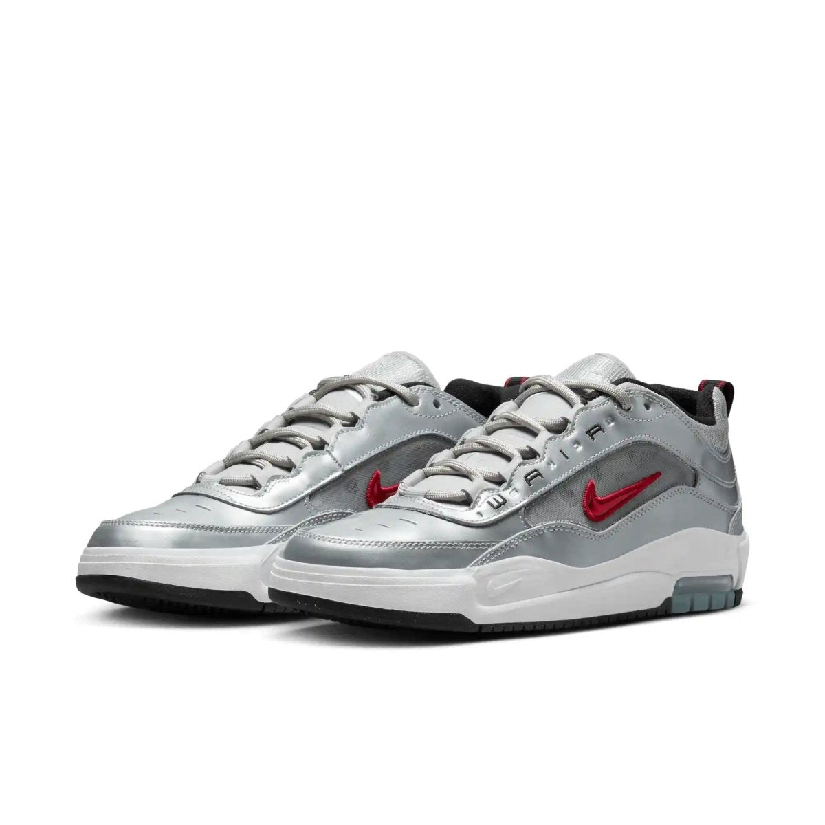 Nike SB Air Max Ishod PRM in Metallic Silver/Varsity Red - Goodnews Skateshop