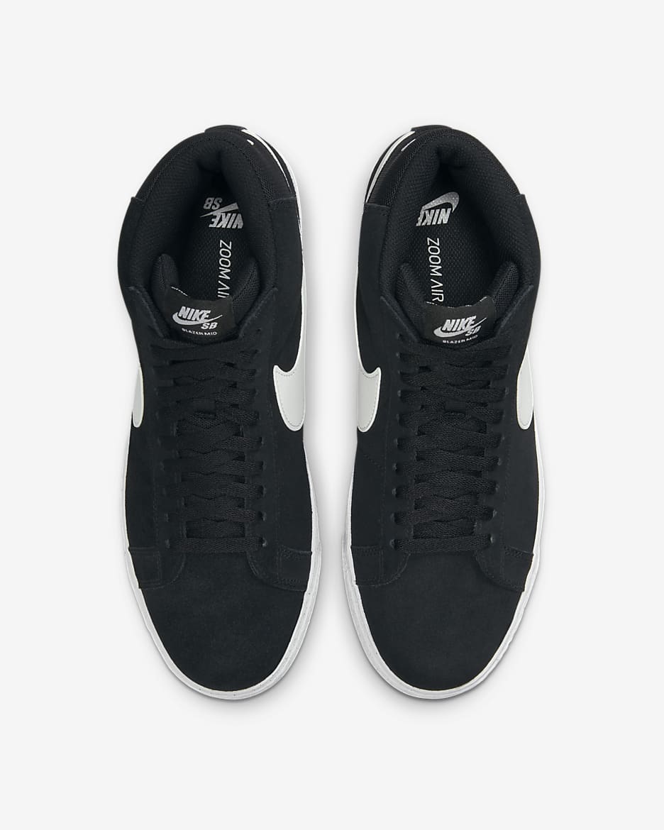 Nike SB Blazer Mid in Black/White - White - White - Goodnews Skateshop