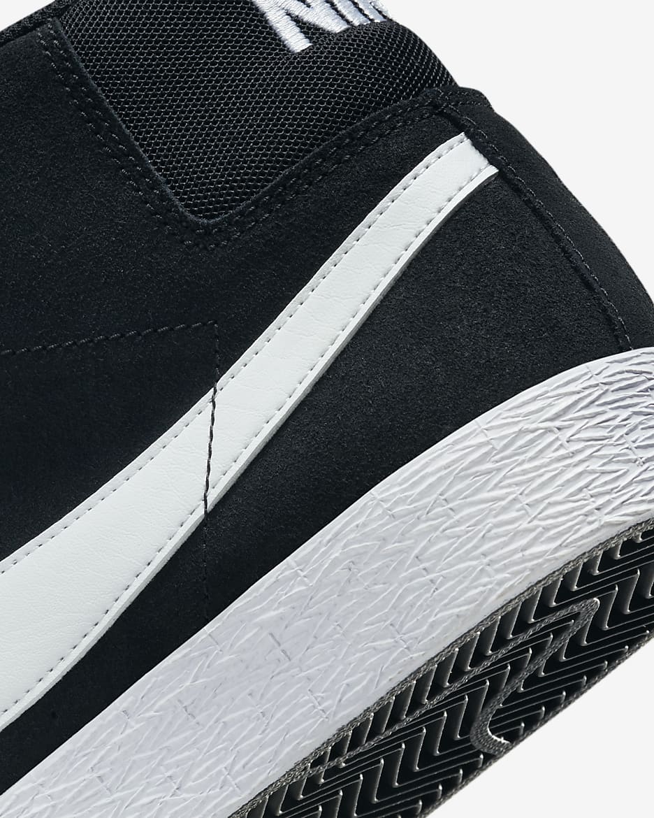 Nike SB Blazer Mid in Black/White - White - White - Goodnews Skateshop