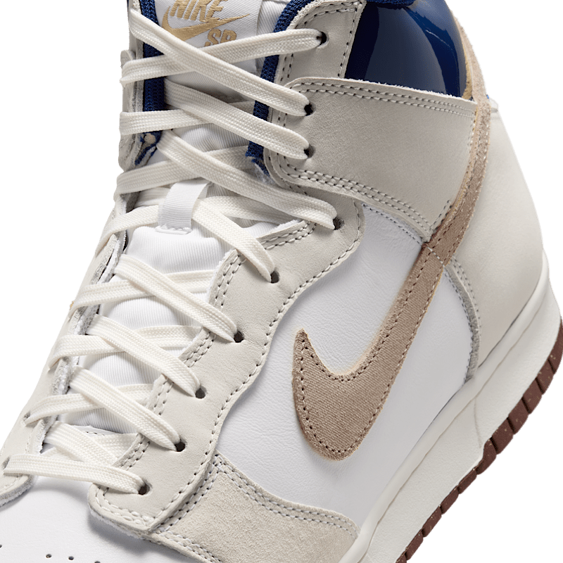 Nike SB Dunk High Pro X Beyond Store in White/Ivory-Sand Dune-Blue Void - Goodnews Skateshop