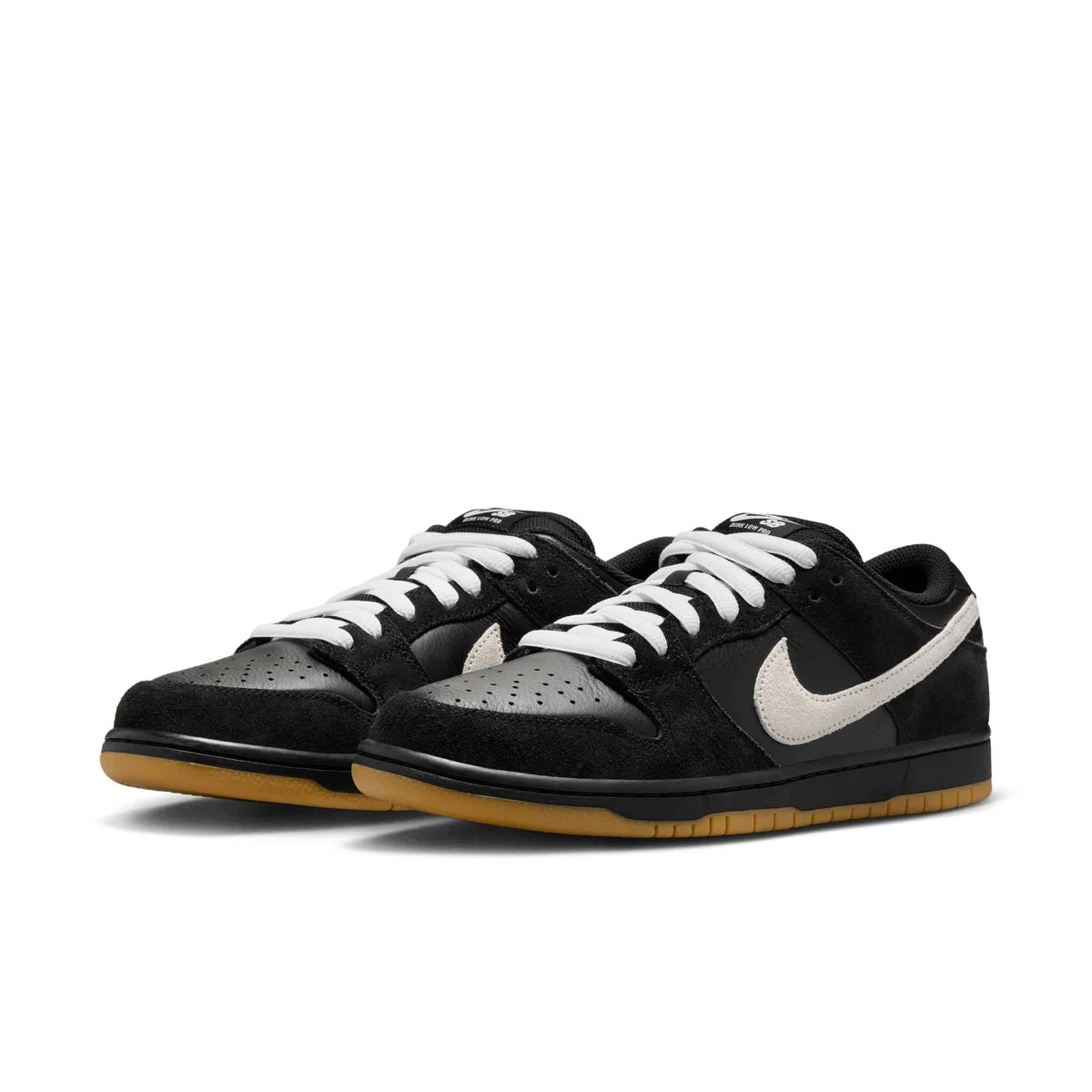 Nike SB Dunk Low Pro in Black/White - Black - Gum - Light Brown - Goodnews Skateshop