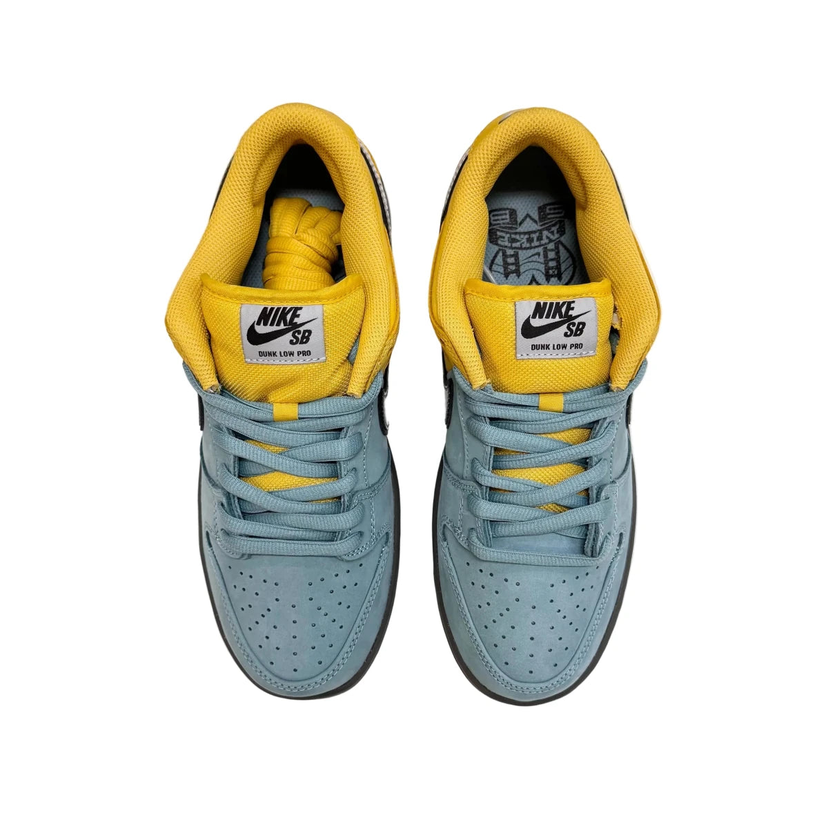 Nike SB Dunk Low Pro in Lightening/Wolf Grey - Denim Turquoise - Goodnews Skateshop