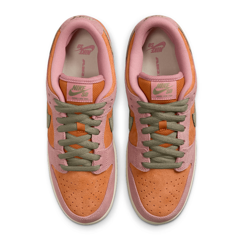 Nike SB Dunk Low Pro in Red Stardust/Neutral Olive - Monarch - Goodnews Skateshop
