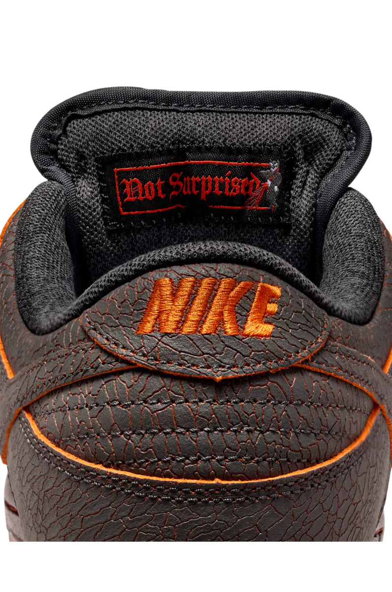 Nike SB Dunk Low Pro Krampus in Dark Smoke Grey/Campfire Orange - Black - Goodnews Skateshop
